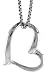 Sterling Silver 9/16 (15mm) Tall. Floating Heart