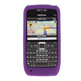 Premium Nokia E71 Silicone Skin Case Sleeve - Purple