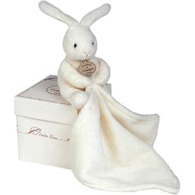 Doudou et Compagnie Natural 10cm Rabbit and Towelling Doudou with Gift Box