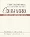 Books : College Algebra: Enhanced With Graphing Utilities : Student Solutions Manual