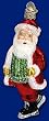 Old World Christmas Ice Skating Santa Claus Glass Ornament #40119