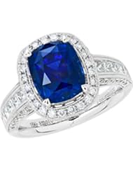 Sapphire and Diamond Ring in 18kt white gold