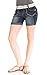 WallFlower Juniors Chop Pocket Mid Thigh Denim Shorts