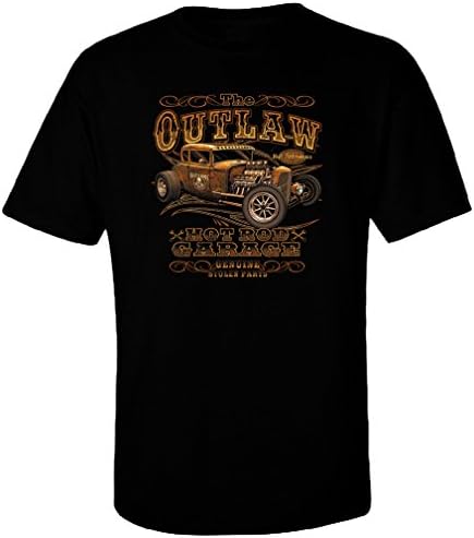 GearHead Alley Outlaw Hot Rod Garage stolen parts T-Shirt Medium Black
