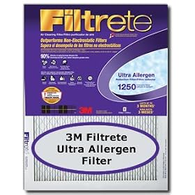 23.5x23.5x1 (23.1 x 23.1) Filtrete 1250 Ultra Allergen Filter by 3M (4 Pack)