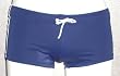 Navy/White Drawstring Square-Cut Boy-Short with Seamless Front