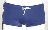 Navy/White Drawstring Square-Cut Boy-Short