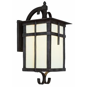 Trans Globe Lighting 5283 RT 21-Inch 1-Light Outdoor Large Wall Lantern, Rust by 