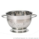 Review Gourmet Standard MC16 / Gourmet Standard 1.5 Quart Stainless Steel Metropolitan Colander with Round Base - MC16