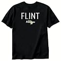 T-Shirt Black " Flint City - Map State " Michigan Usa City