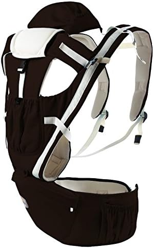 Baby Carrier Summer Organic Cotton Infant Backpack Kid Carrier Baby Sling Baby Carrier Activity Gear Child Baby Wrap(Coffee)