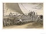 The Paying-Out Machinery on the Deck of the Great Eastern Giclee Poster Print by Robert Dudley, 24x18