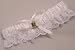 Satin and Lace Garter with Gold Boots Charm, White