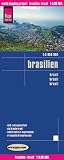 Image of Brasilien 1 : 3:850:000: Kartenbild 2seitig, klassifiziertes Straßennetz, Ortsindex, GPS-tauglich durch GradnetzHöhenschichten-Relief, exakte Höhenlinien, reiß-und wasserfest