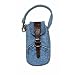 Blue Denim Cell Phone Holder with Adjustable Leather Strap and Magnetic Snap