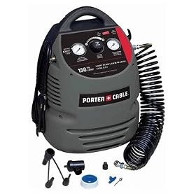 Porter-Cable CMB15 0.8 HP 1.5 Gallon Oil-Free Fully Shrouded Hand Carry Compressor Kit: Home Improvement