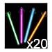 Ioio-Lot de 20 Agitateurs Lumineux Fluo - Touilleurs pour Verre a Cocktails - Article de Fete Soiree