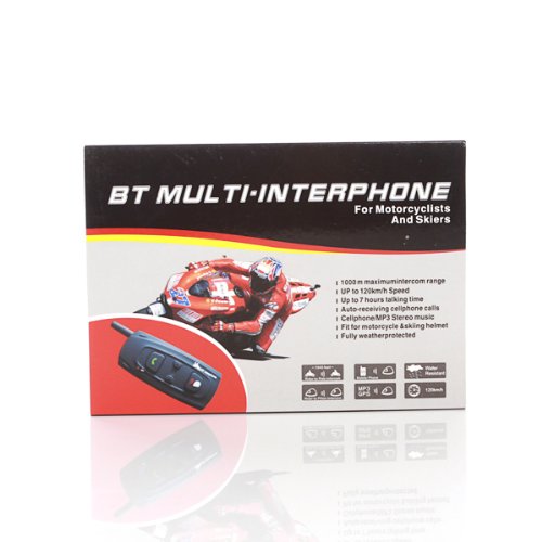 2 x BT interphone bluetooth motorcycle helmet intercom 1000M(US)