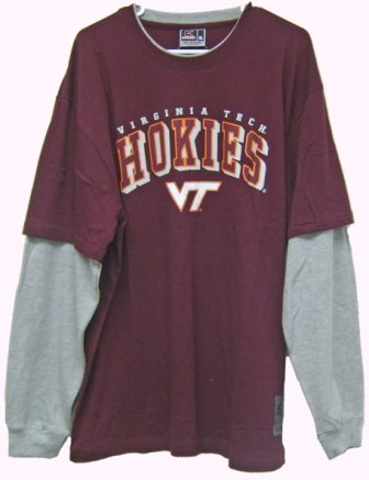 Buy Virginia Tech Hokies NCAA T-shirt Long Sleeve Combo by Colosseum Athletics
