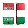 iPhone 4 / 4S Skin Cover Geh�use Design Schutzfolie, Sticker + Bumper Skin Set und Wallpaper Italien Flagge