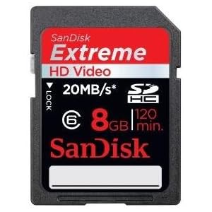 SanDisk Extreme III 8 GB Class 6 SDHC Flash Memory Card SDSDRX3-8192-A21 by SanDisk
