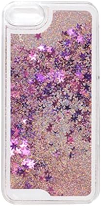 iPhone se Case,iPhone 5s Case,GUANGHE Creative Design Flowing Liquid Floating Glitter Sparkle Stars Hard Case For iPhone se / iPhone 5 5s (Pink)