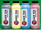 4 Pack Toner Refill Kit for HP Color LaserJet 1600, 2600, 2600N, 2605, 2605DN, 2605DTN, For Cartridges Q6000A, Q6001A, Q6002A, Q6003A INCLUDES RESET CHIPS.