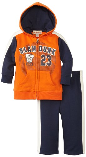 Kids Headquarters Baby Boys' Basketball Slam Dunk Two Piece Hoodie Jog Set