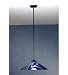 Meyda Tiffany Custom Lighting 70898 Curacoa Swirl 1-Light Pendant, Craftsman Brown Finish with Cobalt Blue and Sugar Art Glass Shade