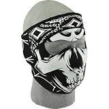 41JWrif b0L. SL160  Zan Headgear Lethal Threat Gangster Skull Mens Neoprene Full Face Mask Sports Bike Motorcycle Helmet Accessories   One Size Fits All