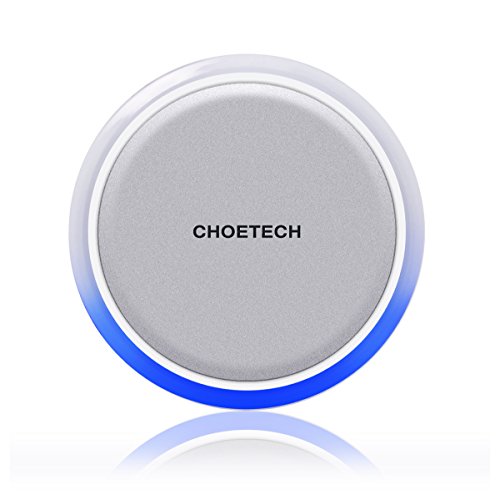 Wireless Charger with Smart Lighting Sensor - CHOE Circle Qi Wireless Charging Pad for Galaxy Note 5, Note 7, S6 Edge+/S6/S6 Edge, Nexus 4/5/6,Nokia Lumia 950xl/950 and All Qi-Enabled Devices