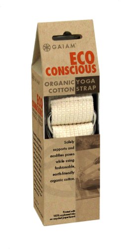 Gaiam Eco Conscious Organic Cotton Yoga Strap (Natural)