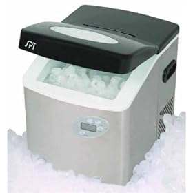 Sunpentown IM-101S Portable Ice Maker with LCD with Stainless Steel Body