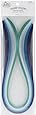 Quilled Creations Mixed Color Quilling Paper, 1/8-Inch, Blue, 100 Per Package