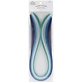 Quilled Creations Mixed Color Quilling Paper, 1/8-Inch, Blue, 100 Per Package