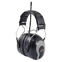 n Radio Earmuffs NRR22 with Auxiliary Jack for MP3 or CD Player BLACK