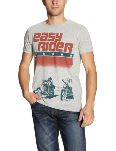 JACK & JONES Herren T-Shirt 12052255/Easy Rider Tee, Gr. 48 (S), Mehrfarbig (Ligth Grey Me Preisvergleich