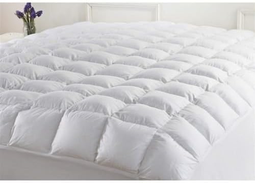 Mattress Homes Extra Plush Fitted Dorm Mattress Topper Machine Washable Full Size (+15 Inch) Pocket Depth Mattress Pad Quilted Ultimate Mattress Protection Fitted Sheet Style