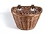 Nantucket Brant Point Collection Oval/Honey Stain Bicycle Basket (Brown, 13.5 X 11 X 8.75)