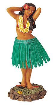 HULA GIRL DASHBOARD SHAKER BOBBLE - DANCING POSE