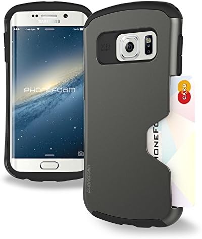 Phonefoam Golf Series Impact Resistant Case for Samsung Galaxy S6 Edge G925 - Dark Silver