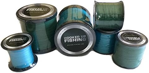 Hooked Up Fishing Braided Fishing Line, 500 Yards (10lb (0.12mm) - 500Y - Blue)