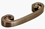 Amerock, BP9337-G10?Swirl z Spiral Pull, 3 Centers, Satin Nickel