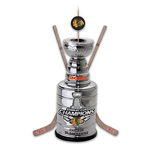 NHL Licensed Chicago Blackhawks 2015 Stanley Cup Champions Christmas Ornament by The Bradford Exchange