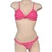 Ladies Hot Sexy Rumba Frill Pink Thong Panty and Bra Vintage Lace Set