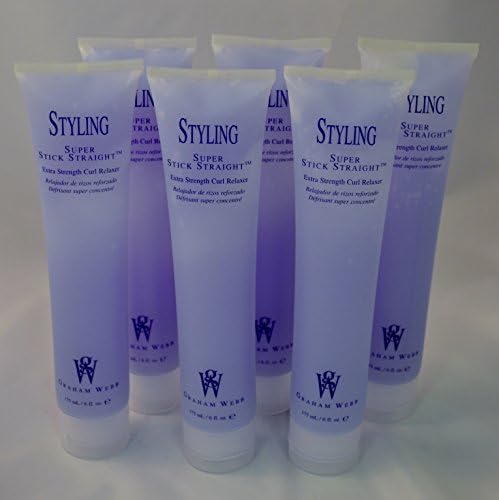 Graham Webb Styling Super Stick Straight Extra Strength Curl Relaxer 6 oz~ 6 PACK