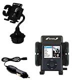 Apple Nano Video Gen 3 Auto Cup Holder with Car Charger - Uses Gomadic TipExchange