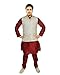 JBN Creation Men Maroon Raw Silk Kurta Pyajama With Matka Silk Jacket RS.999.00
