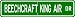 BEECHCRAFT KING AIR Street Sign - High Quality Aluminum