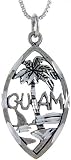 Sterling Silver Guam 1 (25mm) wide Talking Charm.